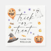 Trick oder Treat Halloween Serviette (Vorderseite)