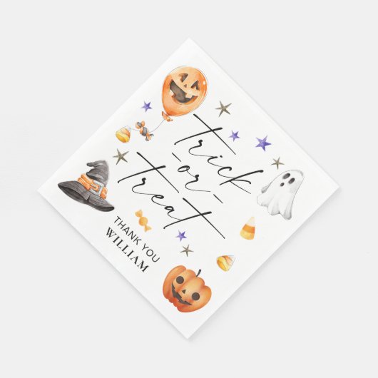 Trick oder Treat Halloween Serviette (Ecke)