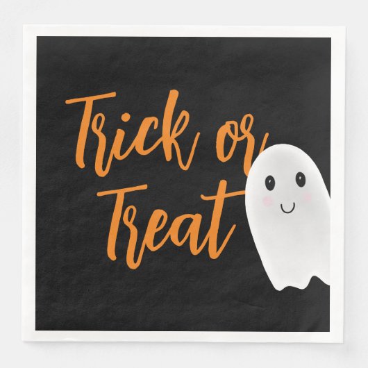 Trick oder Treat Halloween Serviette (Vorderseite)