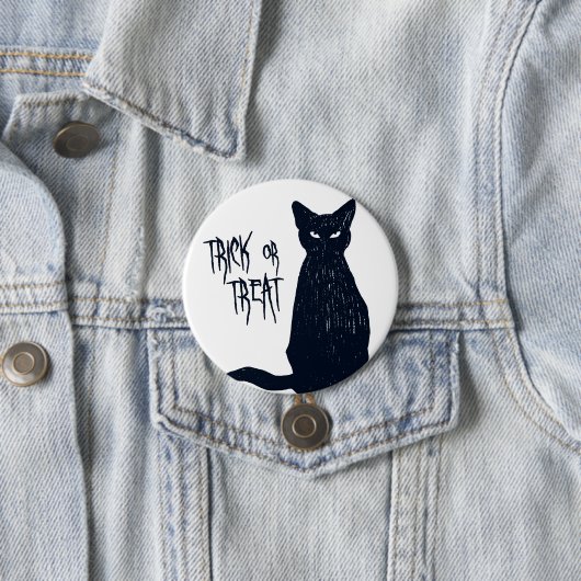 Trick oder Treat - Halloween-Silhouette der Schwar Button (Beispiel)