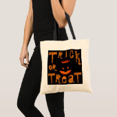 Trick oder Treat Halloween Skull Tragetasche (Vorderseite (Produkt))
