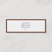 Trick oder Treat Halloween Snowmen Mini Visitenkarte (Rückseite)