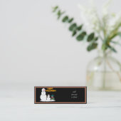 Trick oder Treat Halloween Snowmen Mini Visitenkarte (Stehend Vorderseite)