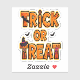Trick oder Treat Halloween Spaß Spooky Design Aufkleber