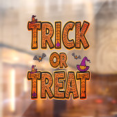 Trick oder Treat Halloween Spaß Spooky Design Fensteraufkleber (Blatt 2)