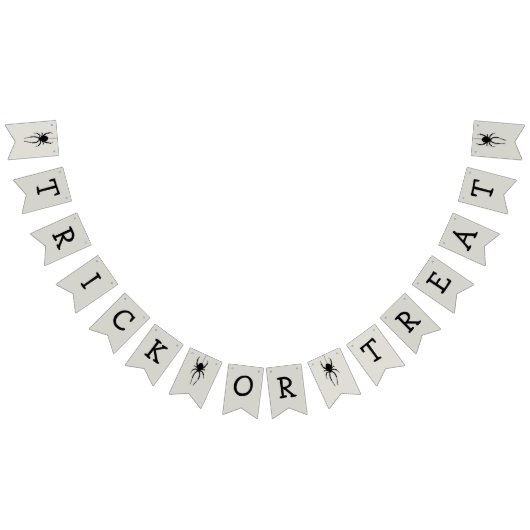 Trick oder Treat Halloween Spider Bunting Flag Wimpelkette (Alle)