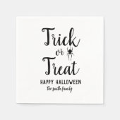 Trick oder Treat Halloween Spider Serviette (Vorderseite)