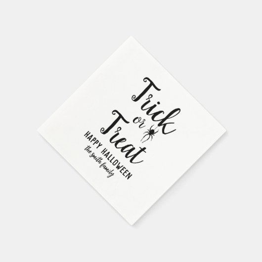 Trick oder Treat Halloween Spider Serviette (Ecke)