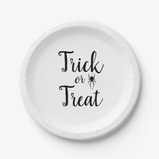 Trick oder Treat Halloween Spider Tote Bag Pappteller (Vorderseite)