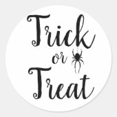 Trick oder Treat Halloween Spider Tote Bag Runder Aufkleber (Vorderseite)