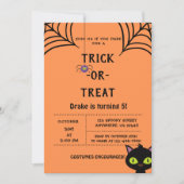 Trick oder Treat, Halloween Spiders Einladung (Vorderseite)