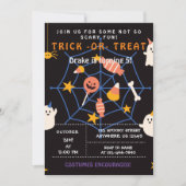 Trick oder Treat, Halloween Spinnen, Spooky Einlad Einladung (Vorderseite)