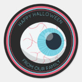 Trick oder Treat Halloween Spooky Creepy Eyeball Runder Aufkleber (Vorderseite)