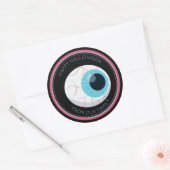 Trick oder Treat Halloween Spooky Creepy Eyeball Runder Aufkleber (Umschlag)