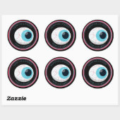 Trick oder Treat Halloween Spooky Creepy Eyeball Runder Aufkleber (Blatt)