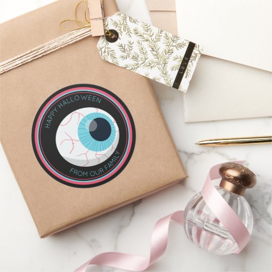 Trick oder Treat Halloween Spooky Creepy Eyeball Runder Aufkleber (Schenken)