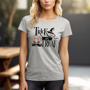 Trick oder Treat Halloween Spooky Niedliche Hexe T-Shirt