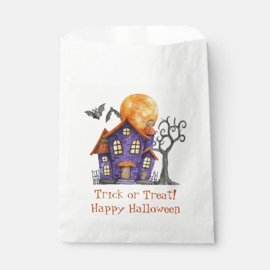 Trick oder Treat Halloween Spuk House Candy Geschenktütchen (Vorderseite)