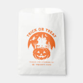 Trick oder Treat Halloween Spuk House Orange Geschenktütchen (Vorderseite)