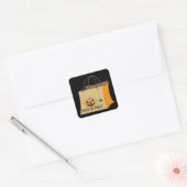 Trick oder Treat Halloween-Sticker Quadratischer Aufkleber (Umschlag)