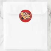 Trick oder Treat Halloween-Sticker Runder Aufkleber (Tasche)