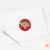 Trick oder Treat Halloween-Sticker Runder Aufkleber (Umschlag)