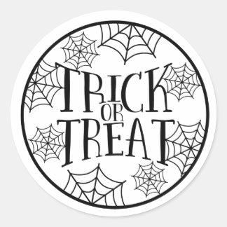 Trick oder Treat Halloween-Sticker Runder Aufkleber