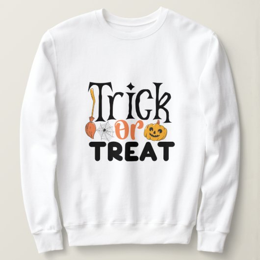 Trick oder Treat Halloween Sweatshirt (Design vorne)
