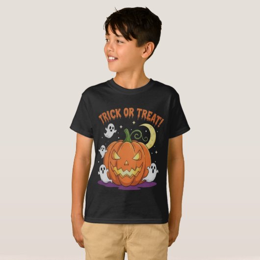 Trick oder Treat Halloween T-Shirt (Vorne ganz)