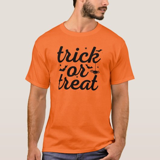 Trick oder Treat Halloween T-Shirt (Vorderseite)