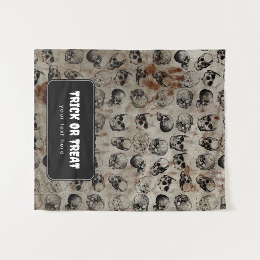 Trick oder Treat Halloween Table Hangbanner Wandteppich (Vorderseite (Horizontal))