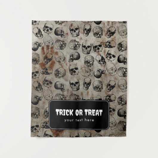 Trick oder Treat Halloween Table Hangbanner Wandteppich (Vorderseite)