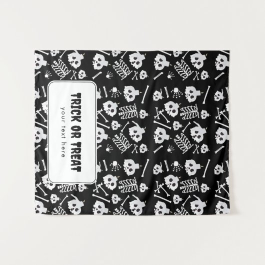 Trick oder Treat Halloween Table Hangbanner Wandteppich (Vorderseite (Horizontal))