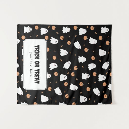 Trick oder Treat Halloween Table Hangbanner Wandteppich (Vorderseite (Horizontal))