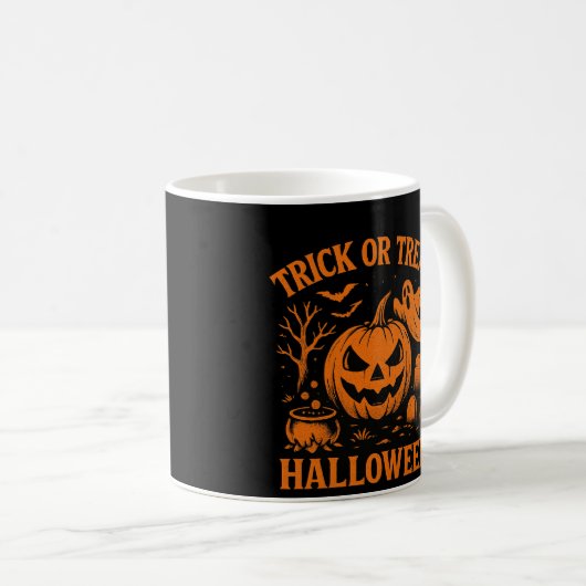 Trick oder Treat Halloween-Tasse Kaffeetasse (VorderseiteRechts)