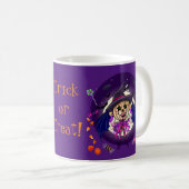 Trick oder Treat Halloween-Tasse Kaffeetasse (VorderseiteRechts)