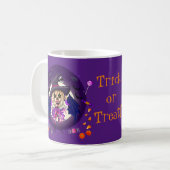 Trick oder Treat Halloween-Tasse Kaffeetasse (Vorderseite Links)