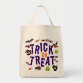 Trick oder Treat Halloween Tote Bag - Niedlich & s Tragetasche (Vorne)