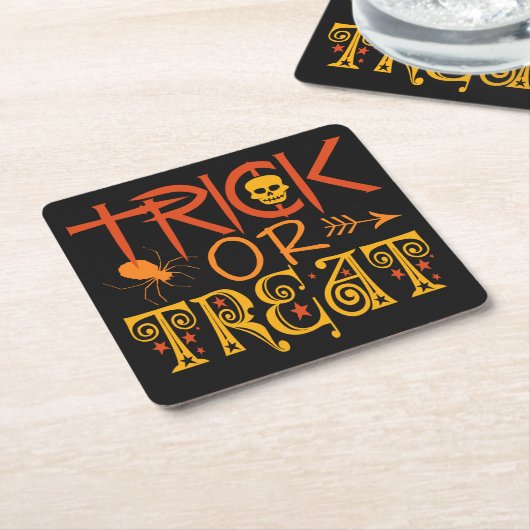 Trick oder Treat Halloween-Untersetzer Rechteckiger Pappuntersetzer (angewinkelt)