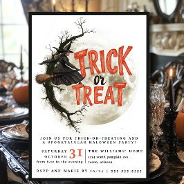 Trick oder Treat Halloween Vintage Fliegerwitze Einladung