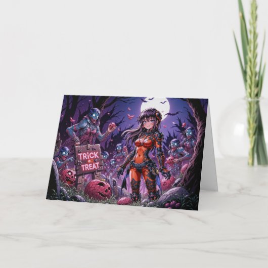 Trick oder Treat Halloween Zombies geben das Gehir Einladung (Vorderseite)