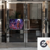 Trick oder Treat Halloween Zombies geben das Gehir Fensteraufkleber (Büro Tür)