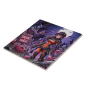 Trick oder Treat Halloween Zombies geben das Gehir Fliese (Seite)