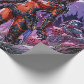 Trick oder Treat Halloween Zombies geben das Gehir Geschenkpapier (Ecke)