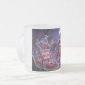 Trick oder Treat Halloween Zombies geben das Gehir Mattglastasse (Vorderseite Links)