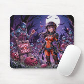 Trick oder Treat Halloween Zombies geben das Gehir Mousepad (Mit Mouse)