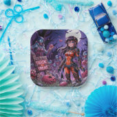 Trick oder Treat Halloween Zombies geben das Gehir Pappteller (Party)