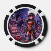 Trick oder Treat Halloween Zombies geben das Gehir Pokerchips (Rückseite)