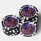 Trick oder Treat Halloween Zombies geben das Gehir Pokerchips (Stapel)