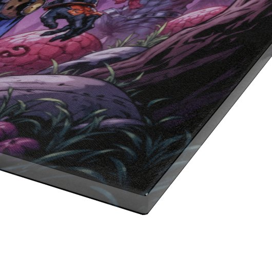 Trick oder Treat Halloween Zombies geben das Gehir Schneidebrett (Ecke)